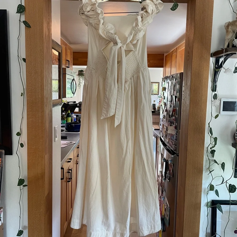 Free People Cream Midi Dress - Picture 5 of 8
